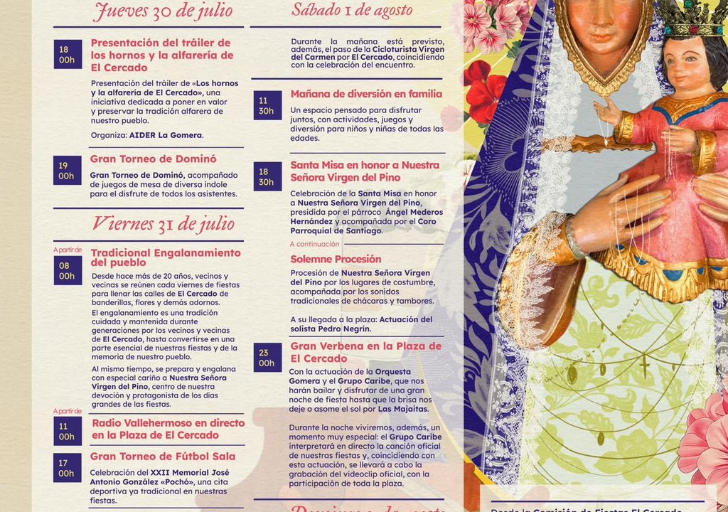 PROGRAMA DE FIESTAS DE EL CERCADO
