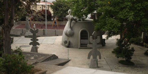 Vallehermoso avanza en la transformación de su parque municipal con un nuevo jardín vertical
